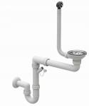 Syfon manualny przyścienny jednokomorowy do zlewu