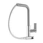 Side szara bateria kuchenna z wyciąganą wylewką