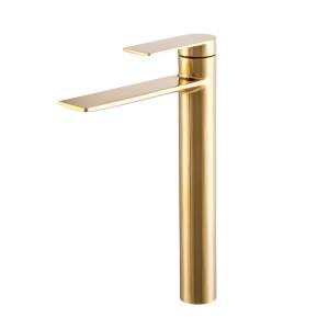 Faro złota bateria umywalkowa wysoka wodospad