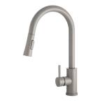 Bateria kuchenna Taru slim wyciągana wylewka szara nakrapiana