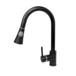 Taru czarna bateria kuchenna z wyciąganą wylewką