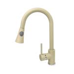 Taru beżowa bateria kuchenna z wyciąganą wylewką