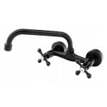 Retro c czarna bateria umywalkowa kuchenna