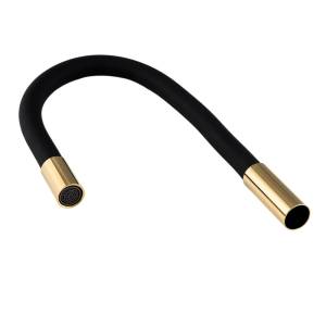 Wylewka elastyczna do baterii kuchennej czarno-złota 3/4 cala