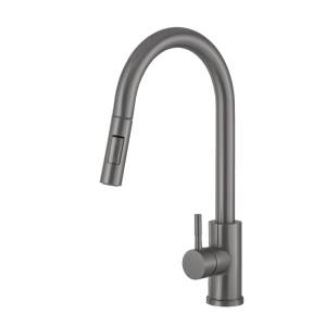 Bateria kuchenna Taru slim wyciągana wylewka gun grey