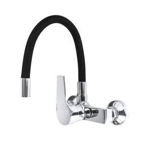 Flex czarna bateria kuchenna ścienna