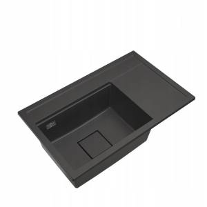 Quadro czarny 81 x 50,5 cm zlew granitowy z ociekaczem