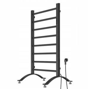 Grzejnik łazienkowy elektryczny 200W 500 x 800 mm Czarny