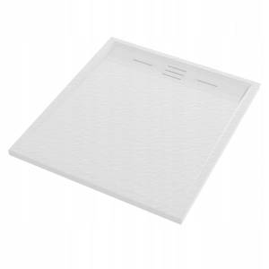 Brodzik prysznicowy Alma prostokątny 90x80 cm biały kompozyt kamienny 