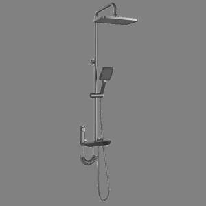 Zestaw natryskowy termostatyczny Forte gun metal