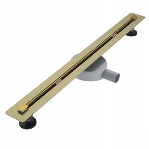 Proline 80 cm złoty odpływ liniowy pod płytkę stal syfon brodzik