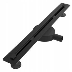 Proline 70 cm czarny odpływ liniowy pod płytkę stal syfon brodzik