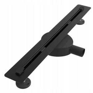 Proline 60 cm czarny odpływ liniowy pod płytkę stal syfon brodzik