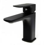 Cubic czarna bateria umywalkowa